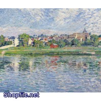 TSD3522 - Tranh sơn dầu hồ nước đẹp